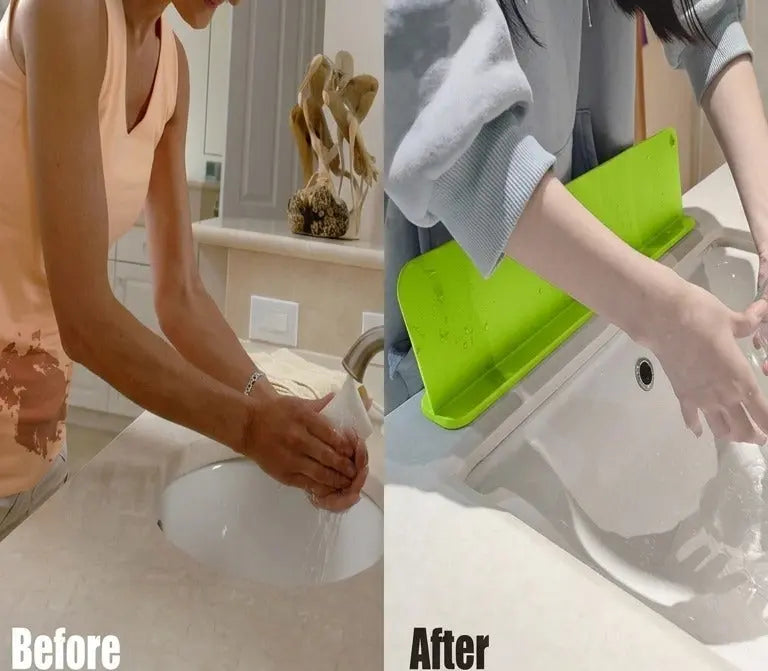 Havenly™ Silicone Sink Splash Guard – Flexible, Anti-Splash Water Deflector with Strong Suction Base - HAVENLY