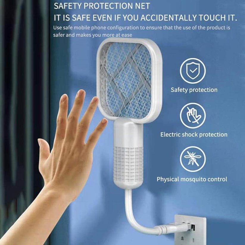 Havenly™ 2-in-1 Folding Mosquito Swatter & UV Light Trap | USB Rechargeable Electric Bug Zapper | Portable 90° Rotating Fly Killer for Home & Travel - HAVENLY