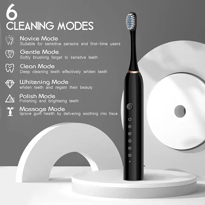 Havenly™ Elite X-3 Sonic Electric Toothbrush – IPX7 Waterproof & 6 Smart Modes , Electric Toothbrush with Smart Modes - HAVENLY