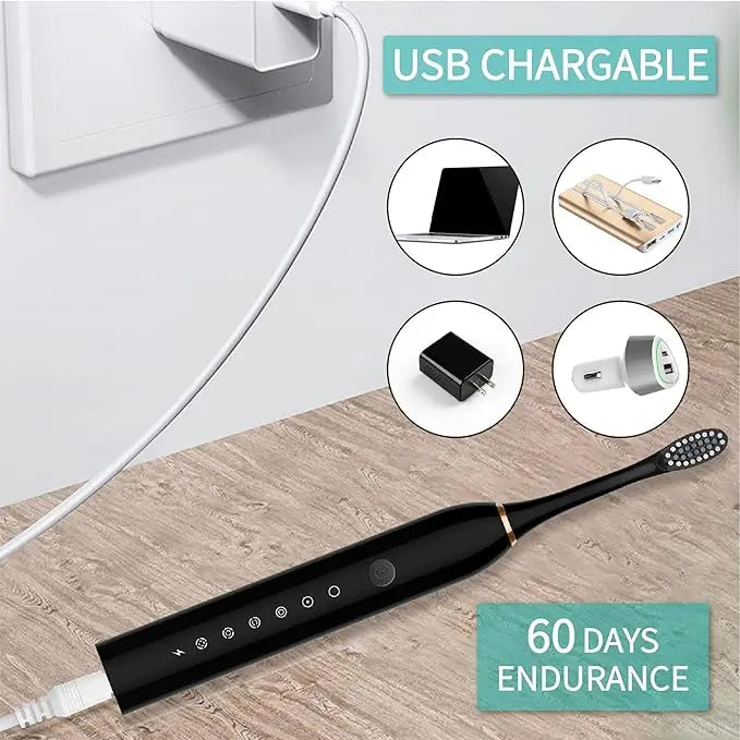 Havenly™ Elite X-3 Sonic Electric Toothbrush – IPX7 Waterproof & 6 Smart Modes , Electric Toothbrush with Smart Modes - HAVENLY